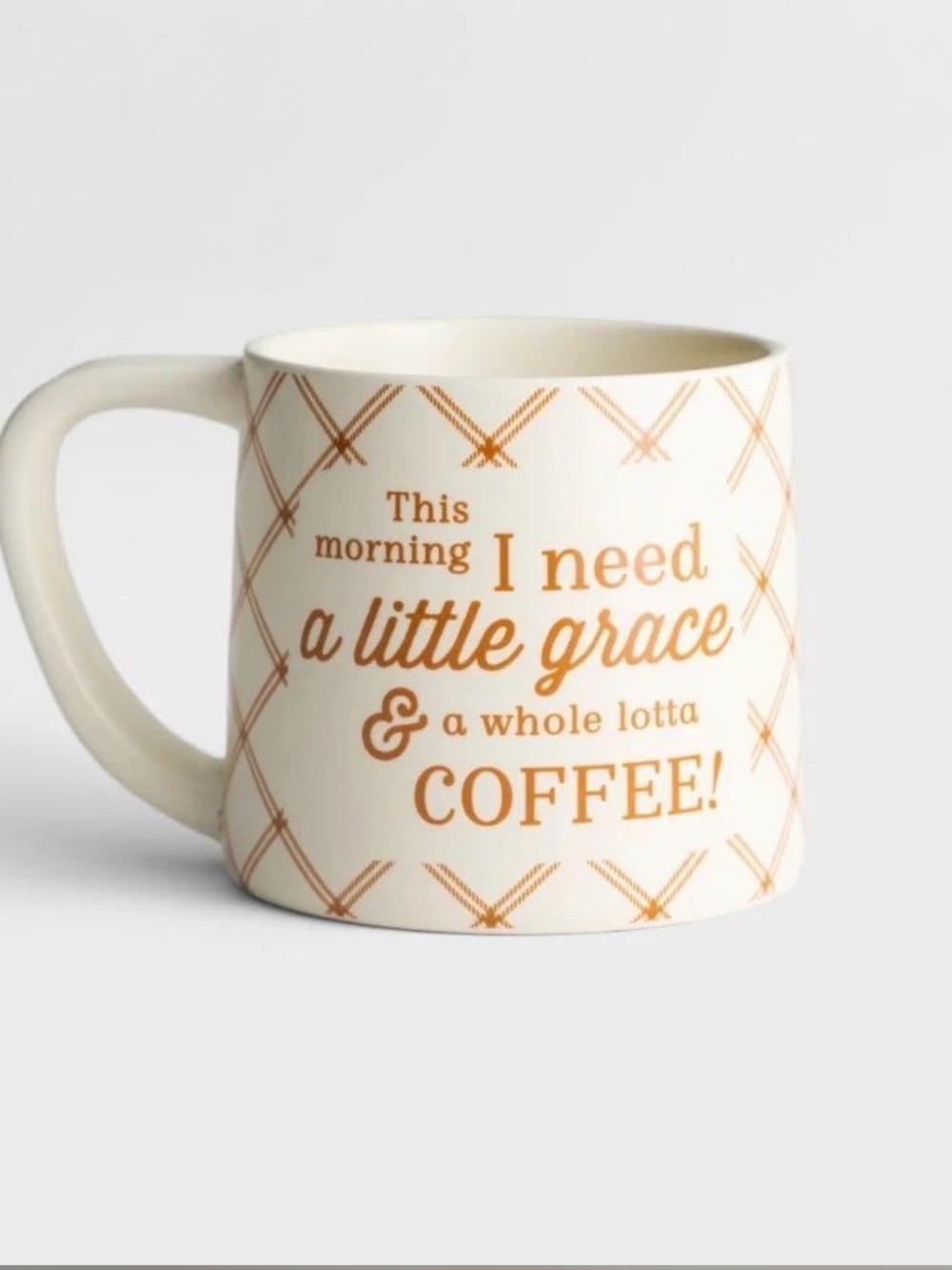 DaySpring - Cream Ceramic Coffee Mug "A Little Grace" - 14 oz. - Brand New